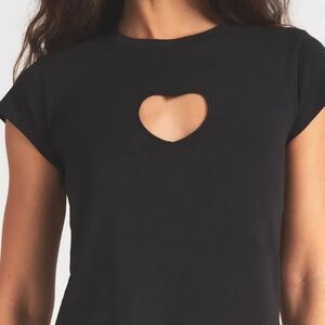 SKIMS Black Heart Cutout Tee